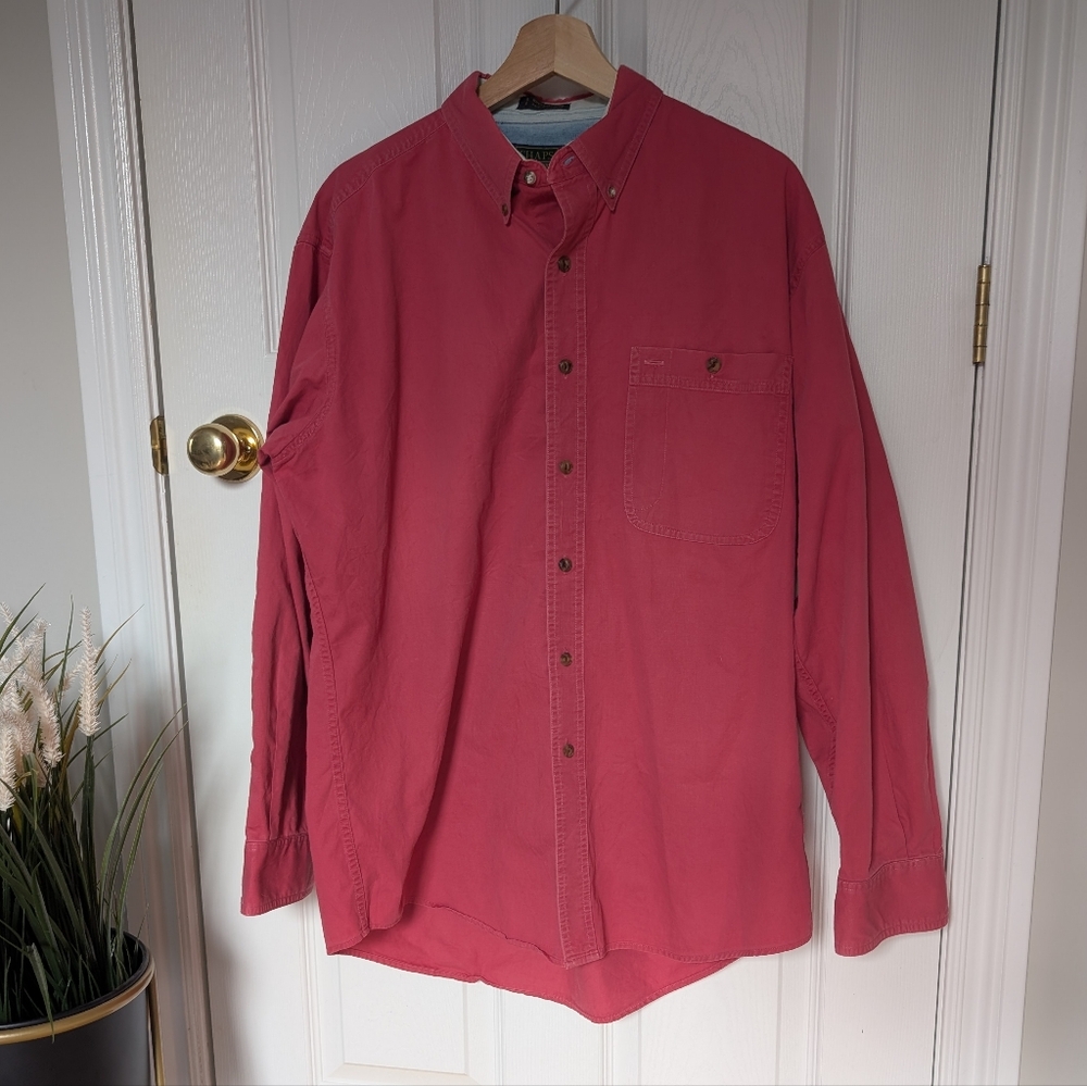 Ralph Lauren Men's Casual Red Button-Down Shirt